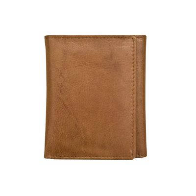 Tri-Fold Leather Wallet with Interior I.D. window