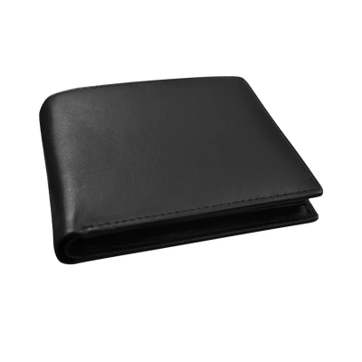 Bifold Leather Wallet-Slip Pockets, Flip ID card Window
