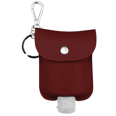 Leather Sanitizer Case with Carabineer