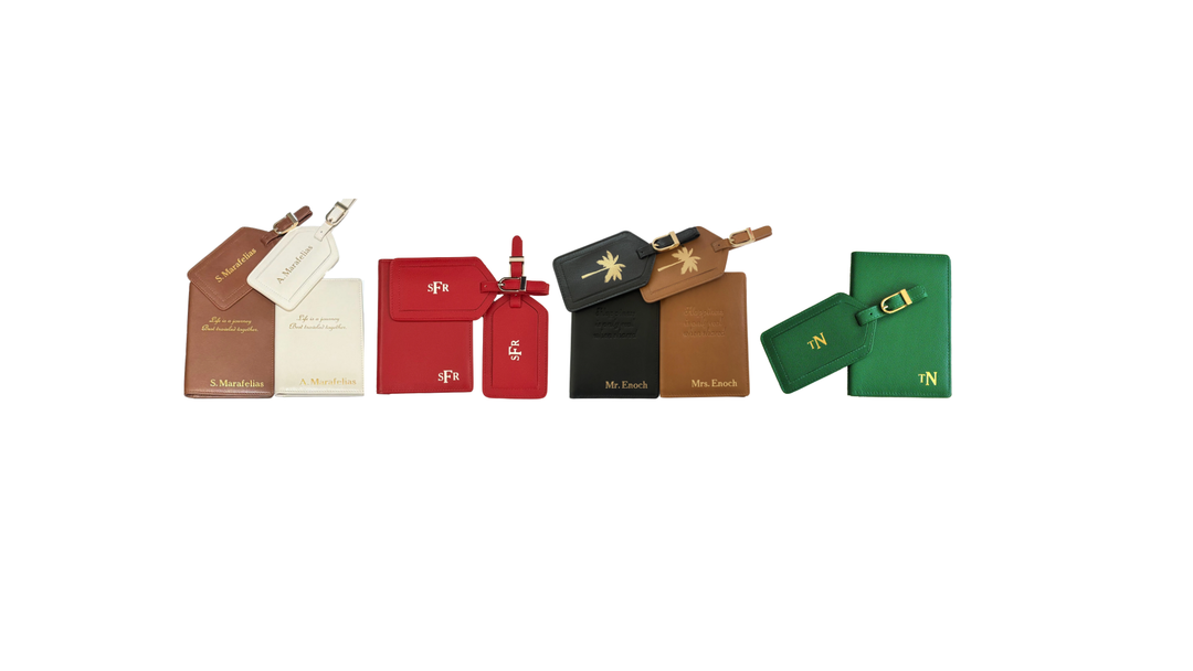 Custom Leather Passport Covers and Luggage Tags