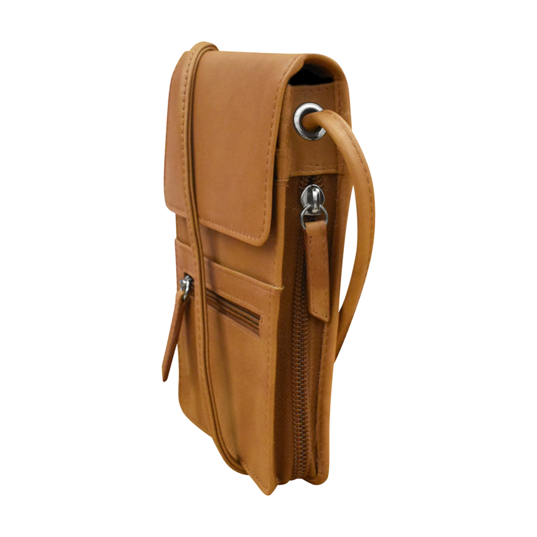 Personalized Crossbody Leather Travel Organizer