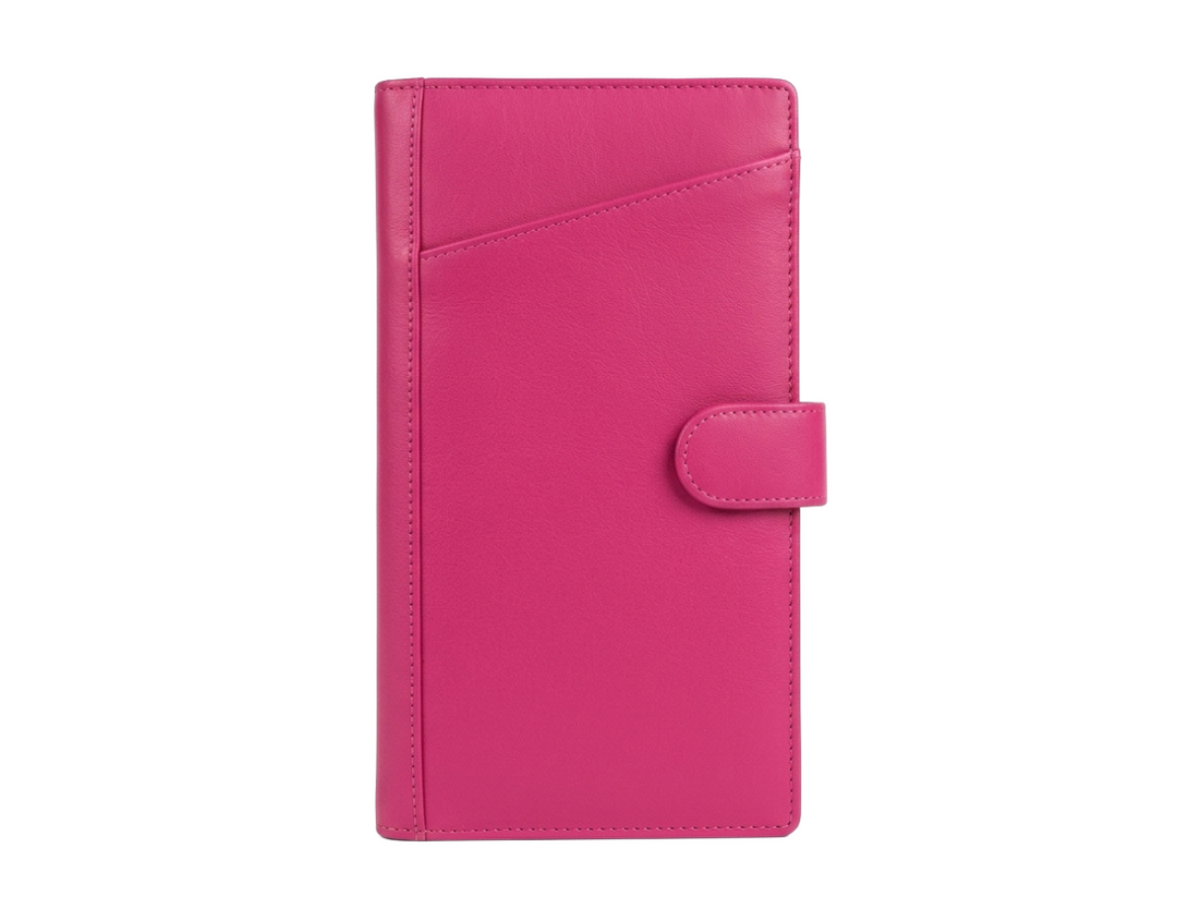 Personalized Leather Travel Wallet with RFID Protection