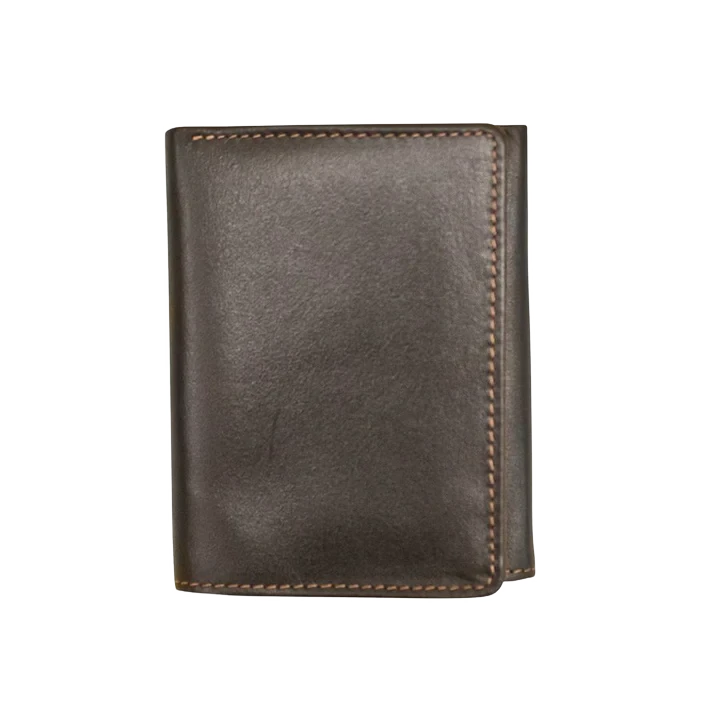 Tri-Fold Leather Wallet with Interior I.D. window