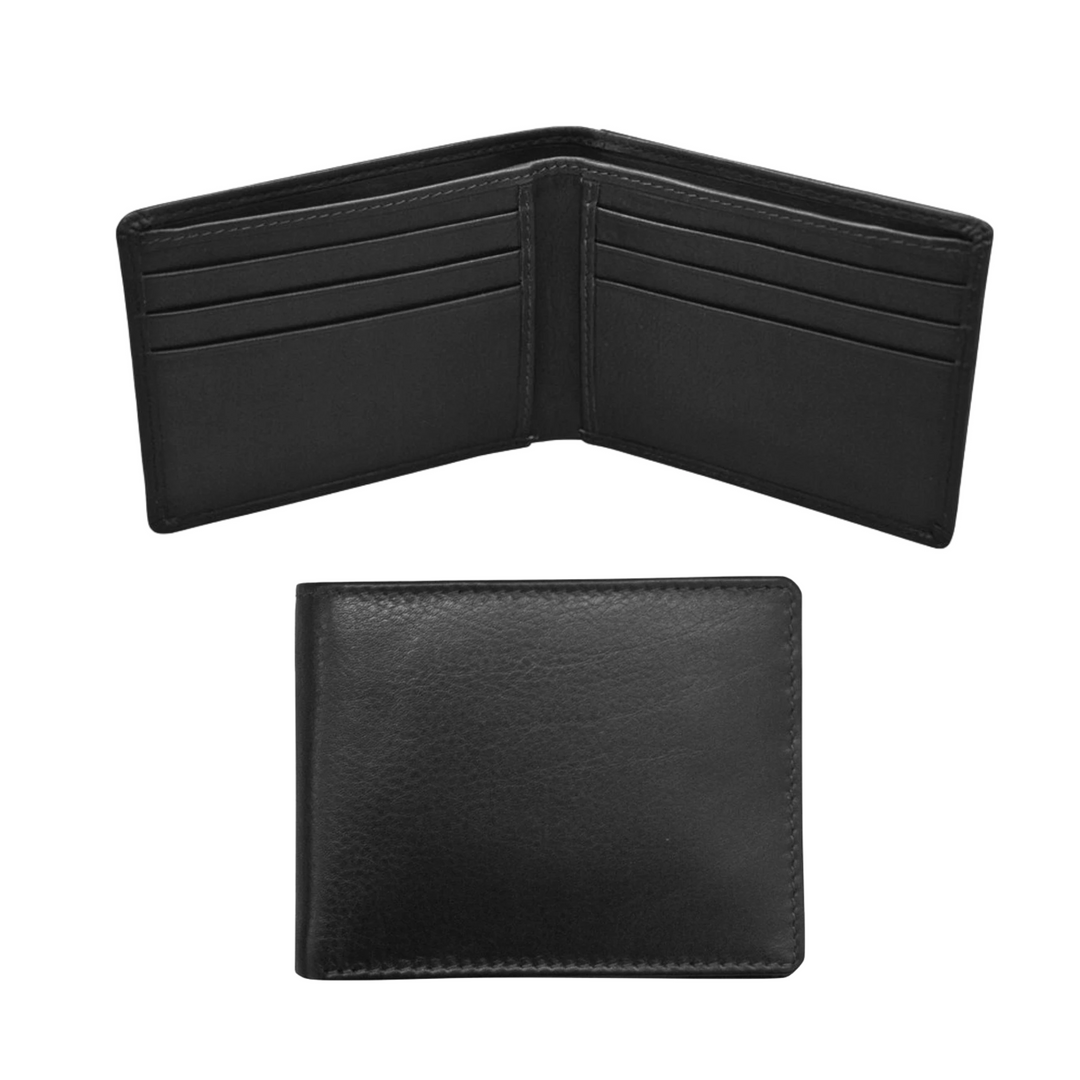 Black wallet open