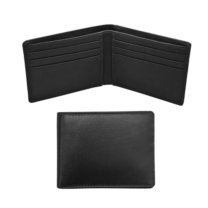 Black wallet open