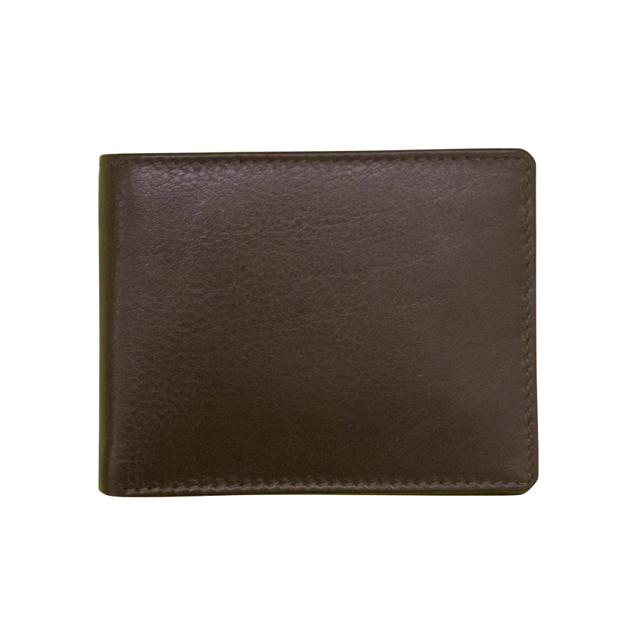 Brown wallet open