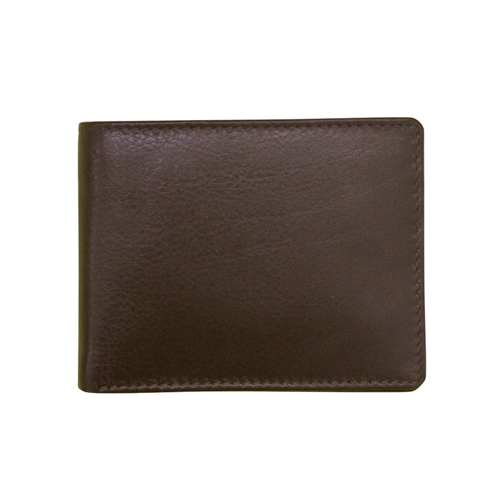 Brown wallet open