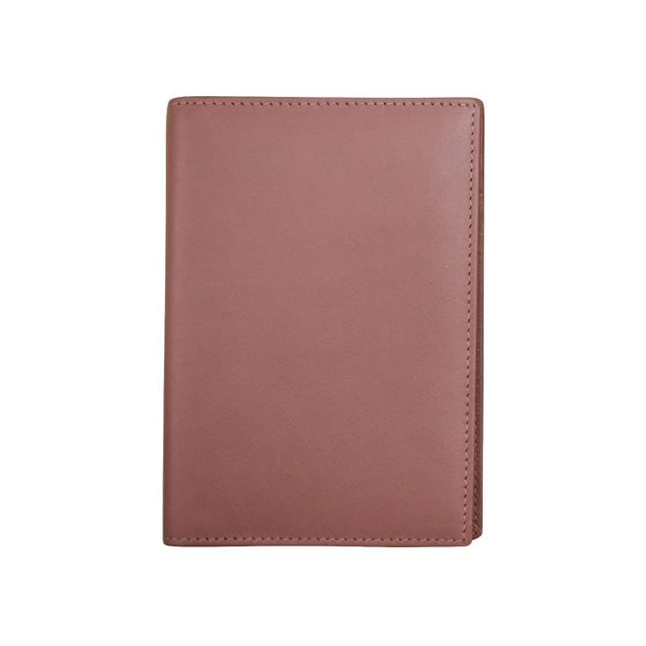 Mauve passport cover, closed