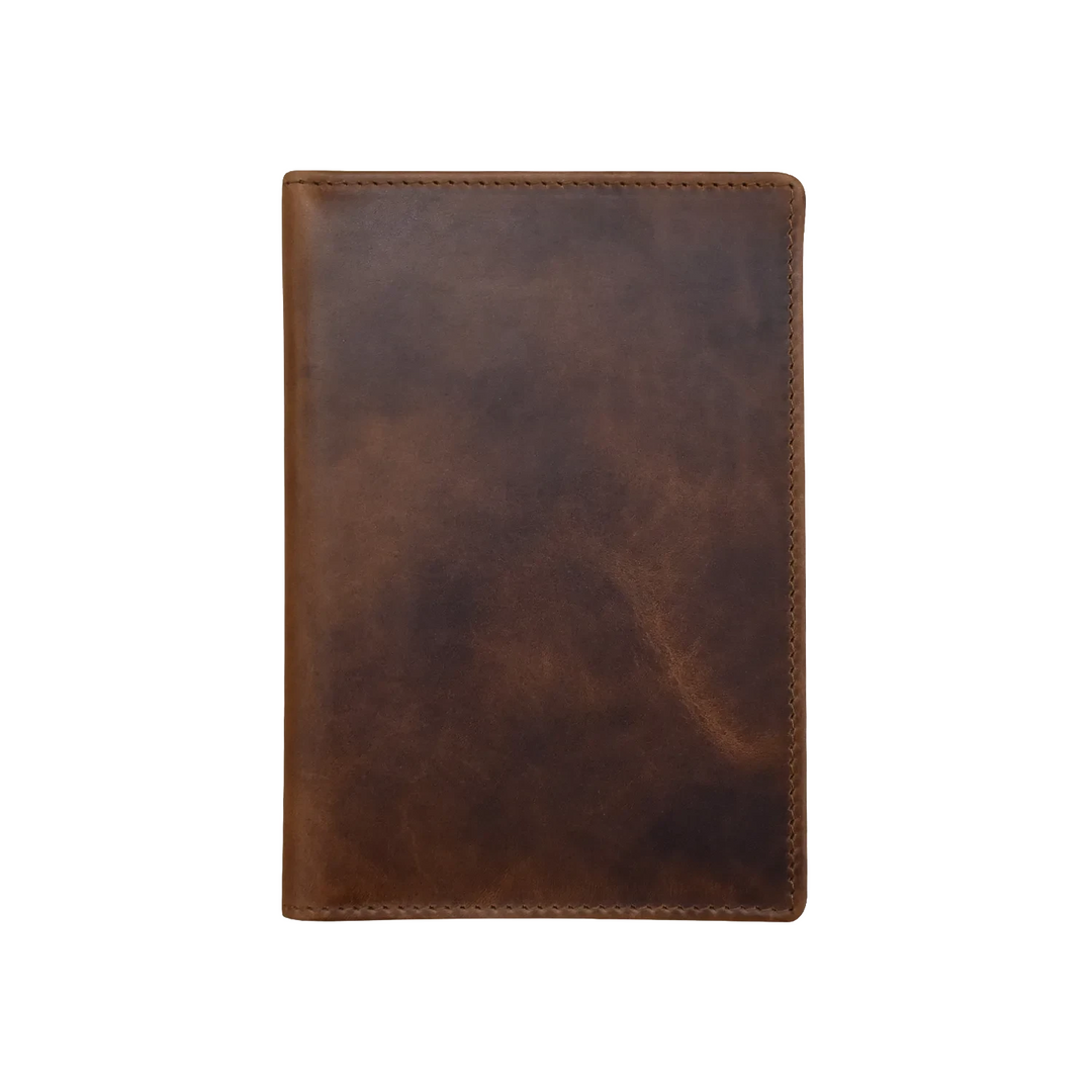 Rustic Brown passport cover, closed