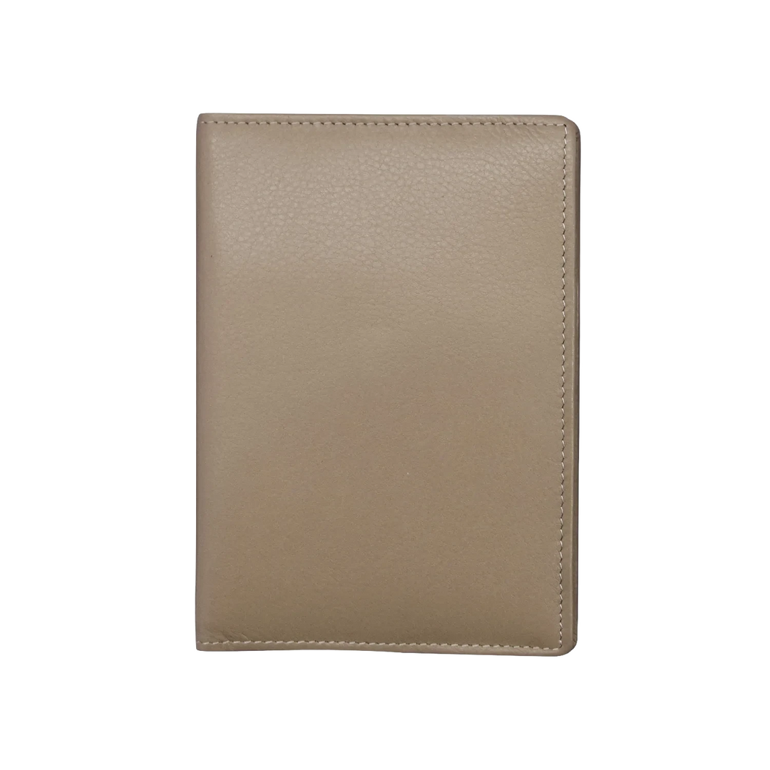 Taupe passport cover, closed