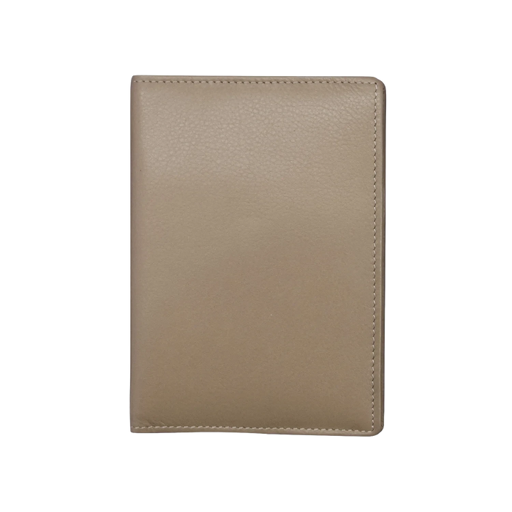 Taupe passport cover, closed