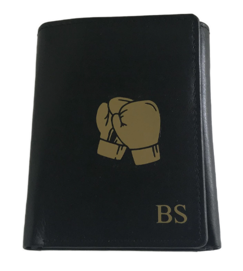 Tri-Fold Leather Wallet with Interior I.D. window