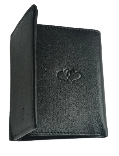 Tri-Fold Leather Wallet with Interior I.D. window